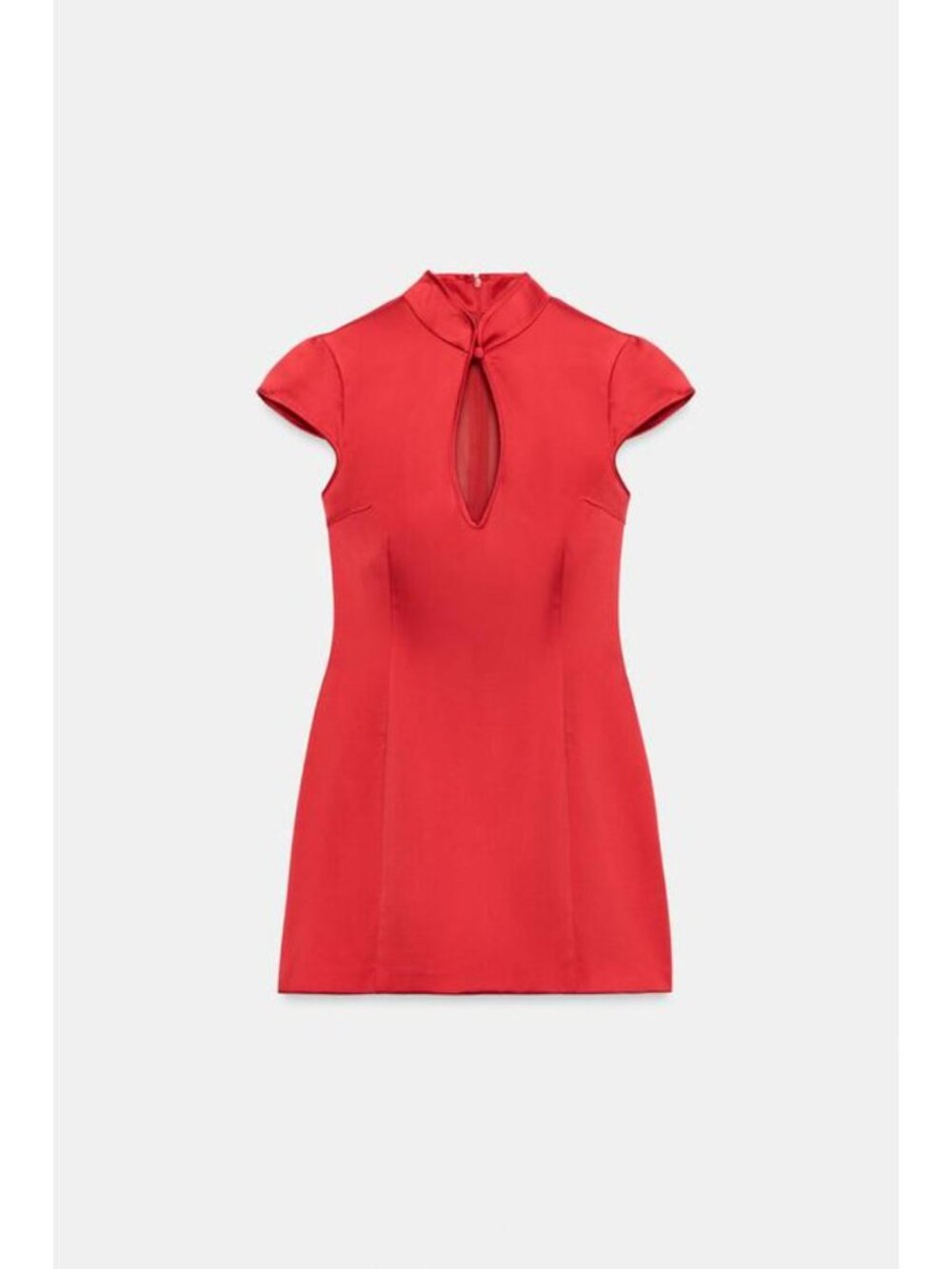 ZARA SATIN EFFECT MINI DRESS WITH SLIT 7812/332/600